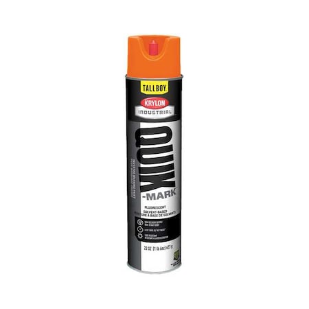 Inverted Marking Paint, 22 oz., Fluorescent Orange, Solvent -Based