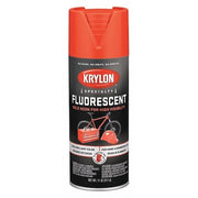 Spray Paint, Flourescent Red Orange, Gloss, Solvent, 11 oz