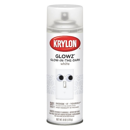 Spray Paint, White, Gloss, Solvent, 6 oz