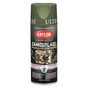 Spray Paint, Light Green, Ultra-Flat, Solvent, 11 oz