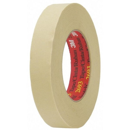 Painter's Tape, 24 mm W x 55 m L, 7.9 mil Thick, Tan, Rubber Adhesive, 36 PK