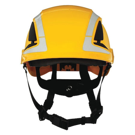 Reflective, Non-Vented, Hard Hat, X5000, ABS, 6 Point Ratchet, Type 1, Class E, Yellow