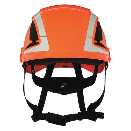 SecureFit Safety Helmet, Front Brim, Type 1, Class C, Reflective, Vented, Ractchet (6-point), Orange