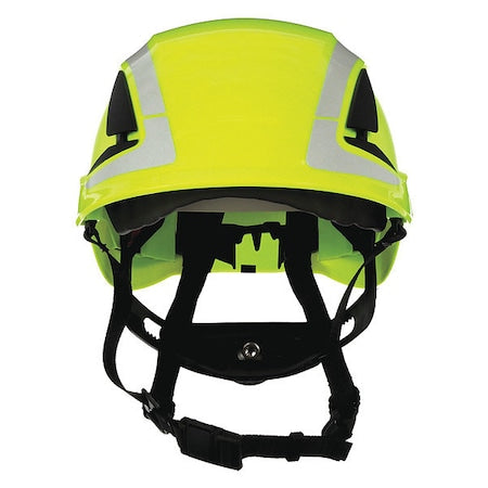 SecureFit Safety Helmet, Type 1, Class C, Reflective, Vented, Ractchet (6-point), Hi-Viz Green