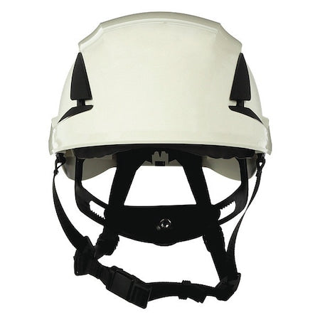 SecureFit Safety Helmet, Front Brim, Type 1, Class C, Vented, Ractchet (6-point), White