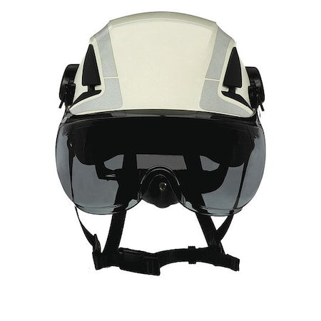 Hard Hat Visor, Gray Visor, Polycarbonate, Anti-Fog, Scratch-Resistant Lens