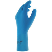 AlphaTec(R) 37-310 Chemical Resistant Gloves, Nitrile, 12 in L, 8 mil, Blue, 7, 1 PR