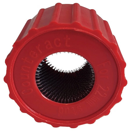 Stud Brush Replacement, Silver, Aluminum, 2 in L Overall, 2 PK