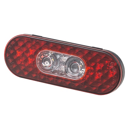 Back-Up Light,LED,Red/Clear