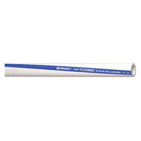 Food Hose,1" ID x 50 ft.,White