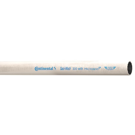 Washdown Hose,1" ID x 25 ft.,White