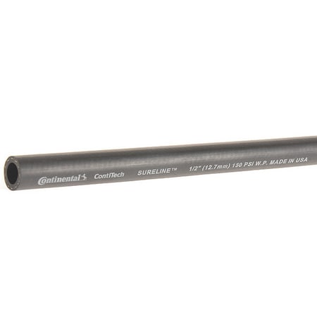 1/2 in ID x 75 ft L Garden Hose, EPDM Tube, Black