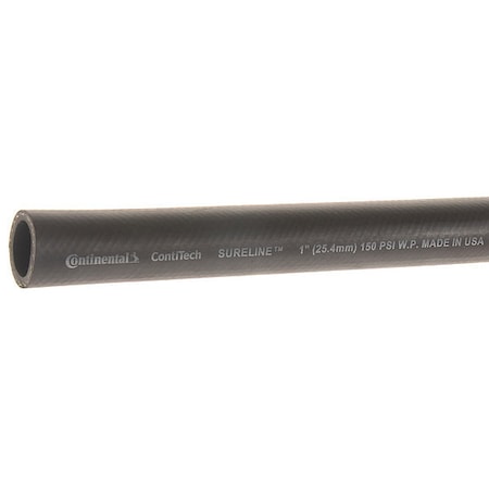 1 in ID x 75 ft L Garden Hose, EPDM Tube, Black