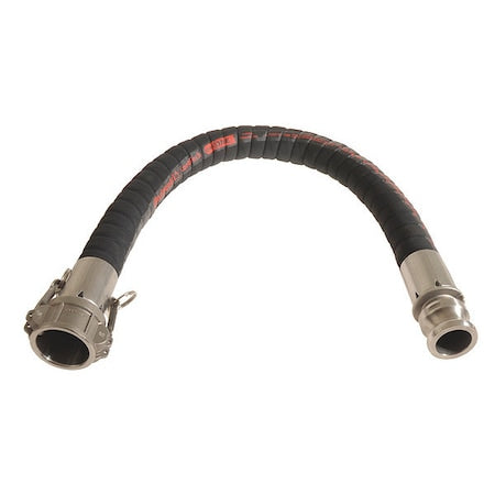 Chemical Hose Assembly,3" ID x 4 ft.