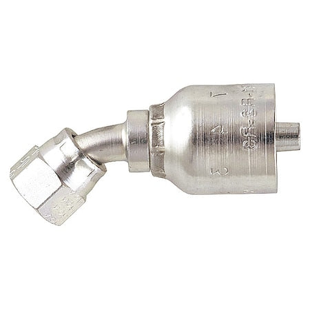 Crimp Fitting,45 deg.,3/4" ID,7/8",FJIC