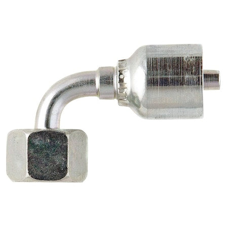 Crimp Fitting,90 deg.,1/4" ID,M18-1.5,F