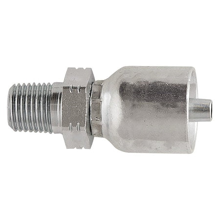 Crimp Fitting,1/2" I.D.,1/2",M,BSPP
