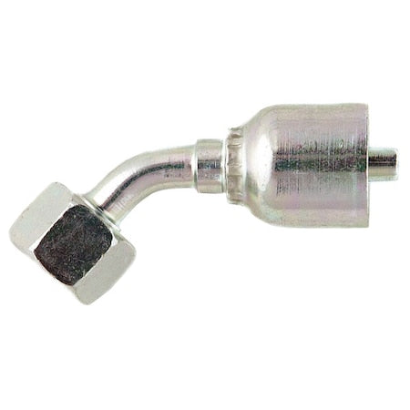 Crimp Fitting,45 deg.,1/4" I.D.,F,BSPP