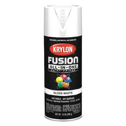 Rust Preventative Spray Paint, White, Gloss, Solvent, 12 oz