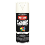 Rust Preventative Spray Paint, Ivory, Satin, Solvent, 12 oz