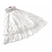 5 in String Wet Mop, 24 oz Dry Wt, Clamp On Connection, Cut-End, White, Polyester