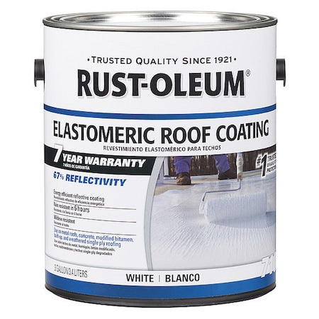 Elastomeric Roof Coating, 0.9 gal., White, Dry Time: 6 hr