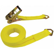 Tie Down Strap,D-Ring,Yellow