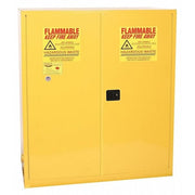 Hazardous Material Storage Cabinet, 110 gal, 1 Shelves, Steel, 59 in W x 65 in H x 34 in D, Yellow