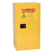 Hazardous Material Storage Cabinet, 16 gal, 1 Shelves, Steel, 23 1/4 in W x 44 in H x 18 in D
