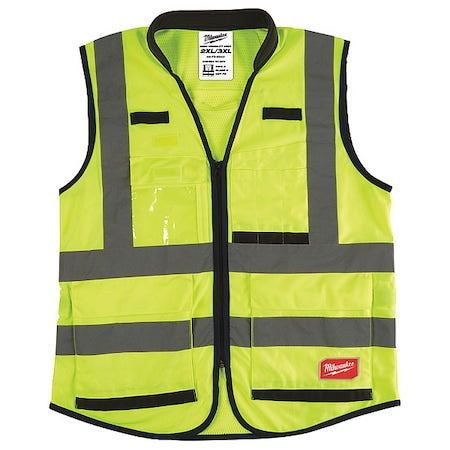 Class 2 High Visibility Yellow Performance Safety Vest - 2XL/3XL