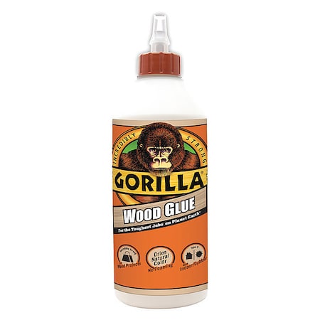 Instant Adhesive, Wood Glue Series, Clear, 24 hr Full Cure, 36 fl oz, Bottle
