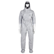 Hooded Coveralls,5XL,Gray,Tychem(R) 6000