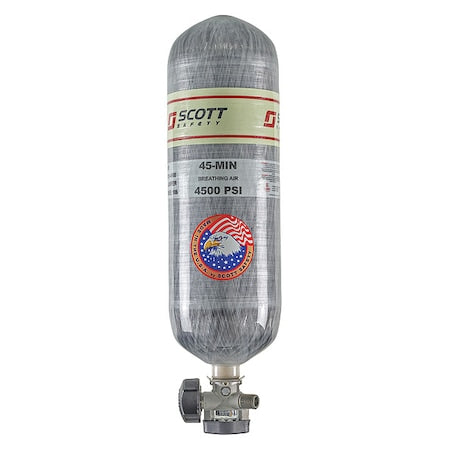 SCBA Cylinder,4500 psi,45 min.,Filled