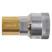 Air Hose Socket,1/4, Brass, Steel", PK2