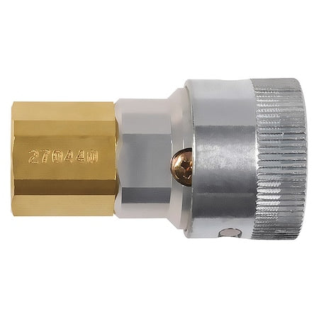 Air Hose Socket,1/4, Brass, Steel", PK2
