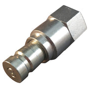 Hydraulic Quick Connect Hose Coupling, Steel Body, Push-to-Connect Lock, 1/4"-18 Thread Size