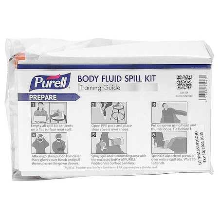 Spill Kit Refill, 1 L Volume Absorbed per Kit, 8 oz Capacity, Bag, Clear, 11