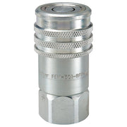 Hydraulic Quick Connect Hose Coupling, Steel Body, Push-to-Connect Lock, 1/2"-14 Thread Size