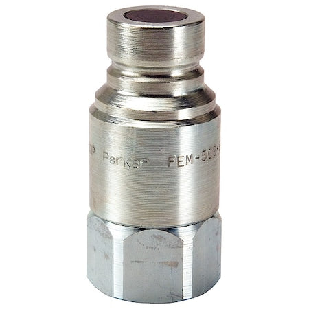 Hydraulic Quick Connect Hose Coupling, Steel Body, Push-to-Connect Lock, 3/4"-14 Thread Size