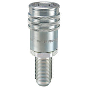 Hydraulic Quick Connect Hose Coupling, Steel Body, Push-to-Connect Lock, 1-5/16"-12 Thread Size