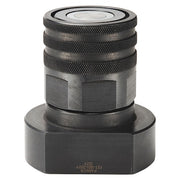 Hydraulic Quick Connect Hose Coupling, Steel Body, Thread-to-Connect Lock, 9/16"-18 Thread Size