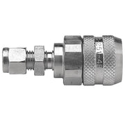 Hydraulic Quick Connect Hose Coupling, 316 Stainless Steel Body, Push-to-Connect Lock, FS Series