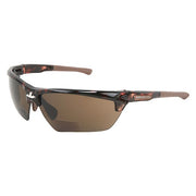 DM3 Reader Safety Glasses, Brown Traditional Frame, 2.5 Diopter, Brown Lens, Anti-Fog Coating