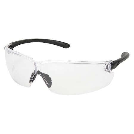 BlackKat BL1, Safety Glasses, Anti-Fog & Anti-Scratch, Clear Lens, Black Frame, Frameless