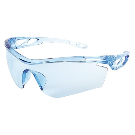 Checklite (CL4), Safety Glasses, Duramass Hard Coat, Polycarbonate Lens, Light Blue Frame