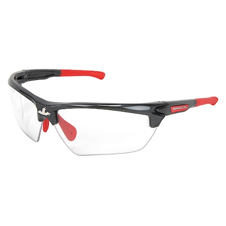 Dominator (DM3), Safety Glasses, MAX3 Hard Coat, Polycarbonate Lens, Gun Metal Frame, Half Frame
