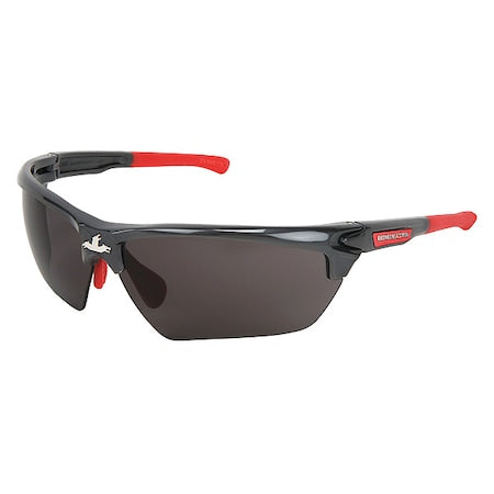 Dominator (DM3), Safety Glasses, MAX3 Hard Coat, Polycarbonate Lens, Gun Metal Frame, Half Frame