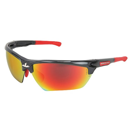 Dominator (DM3), Safety Glasses, MAX36 Dual Coating, Polycarbonate Lens, Gun Metal Frame
