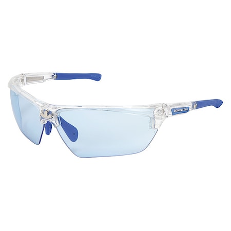 Dominator (DM3), Safety Glasses, MAX6 Anti-Fog, Polycarbonate Lens, Clear Frame, Half Frame