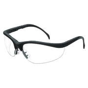 Klondike, Safety Glasses, Anti-Scratch, Clear Lens, Black Frame, Half-Frame